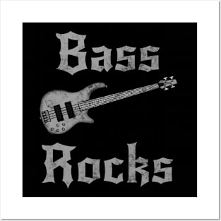 Bass Rocks, Bassist Goth Heavy Rock Metal Musician Posters and Art